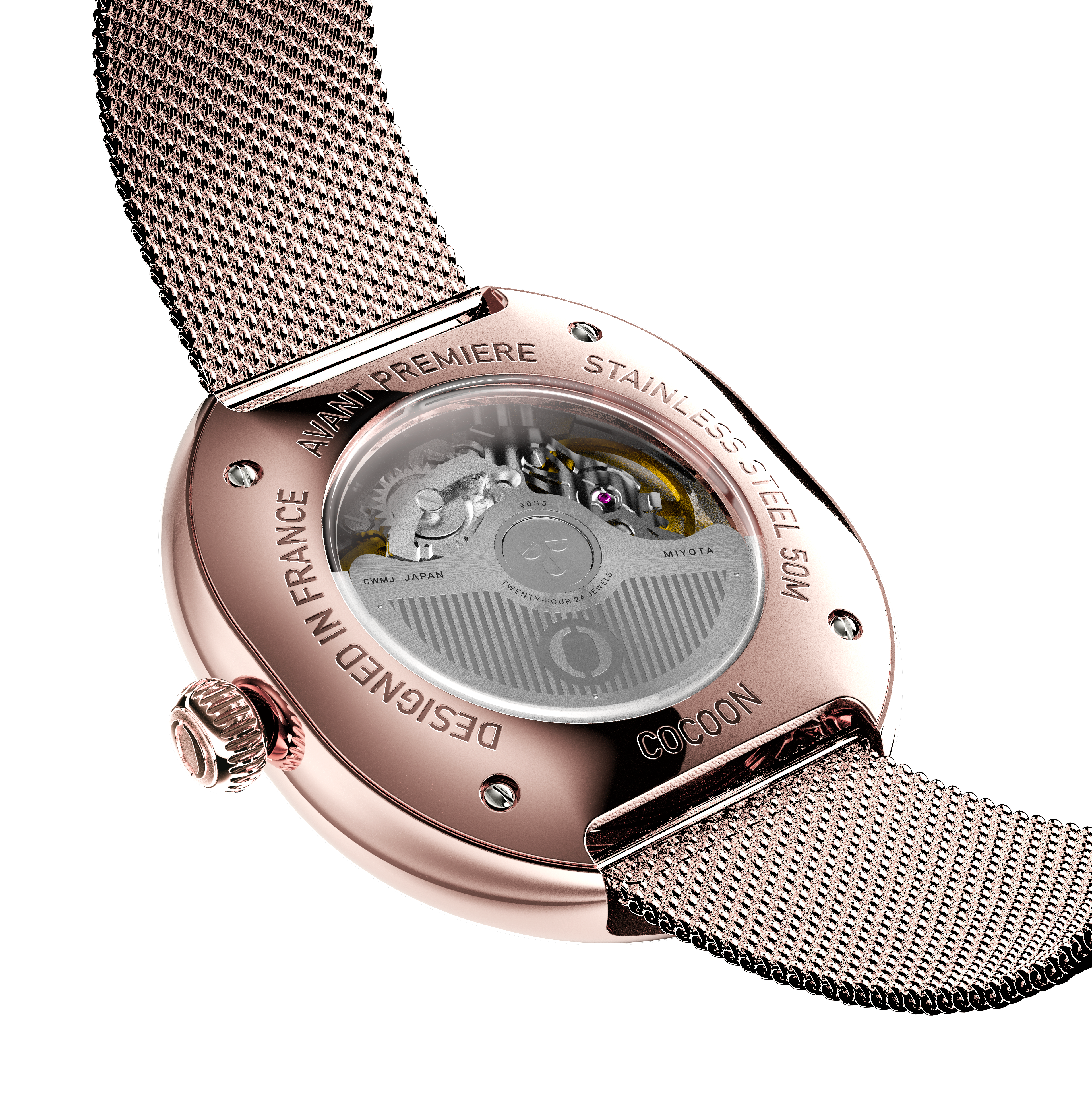 #Bracelet_Maille Milanaise PVD Or Rose